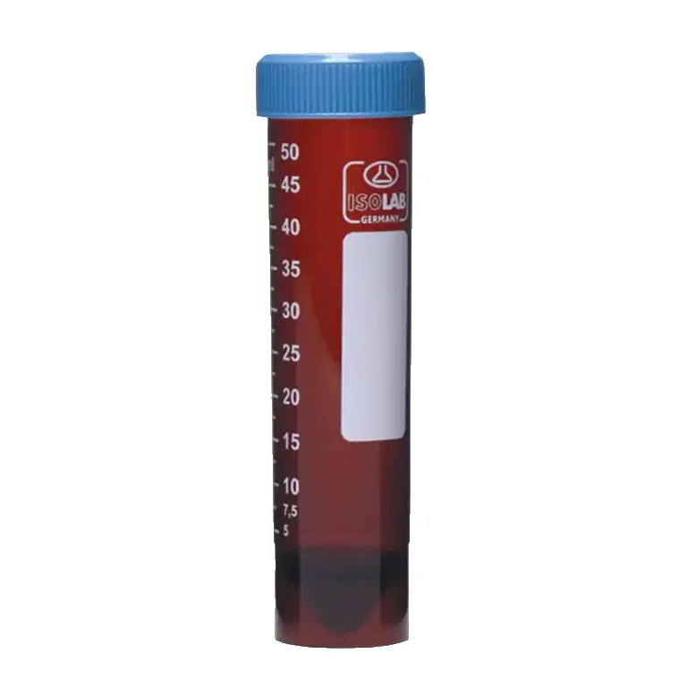 ISOLAB  Tüp - Santrfüj - Amber - P.P - Vidalı Kapaklı - 50 Ml - Dna/Rna Free - Etekli - Steril 50 Adet