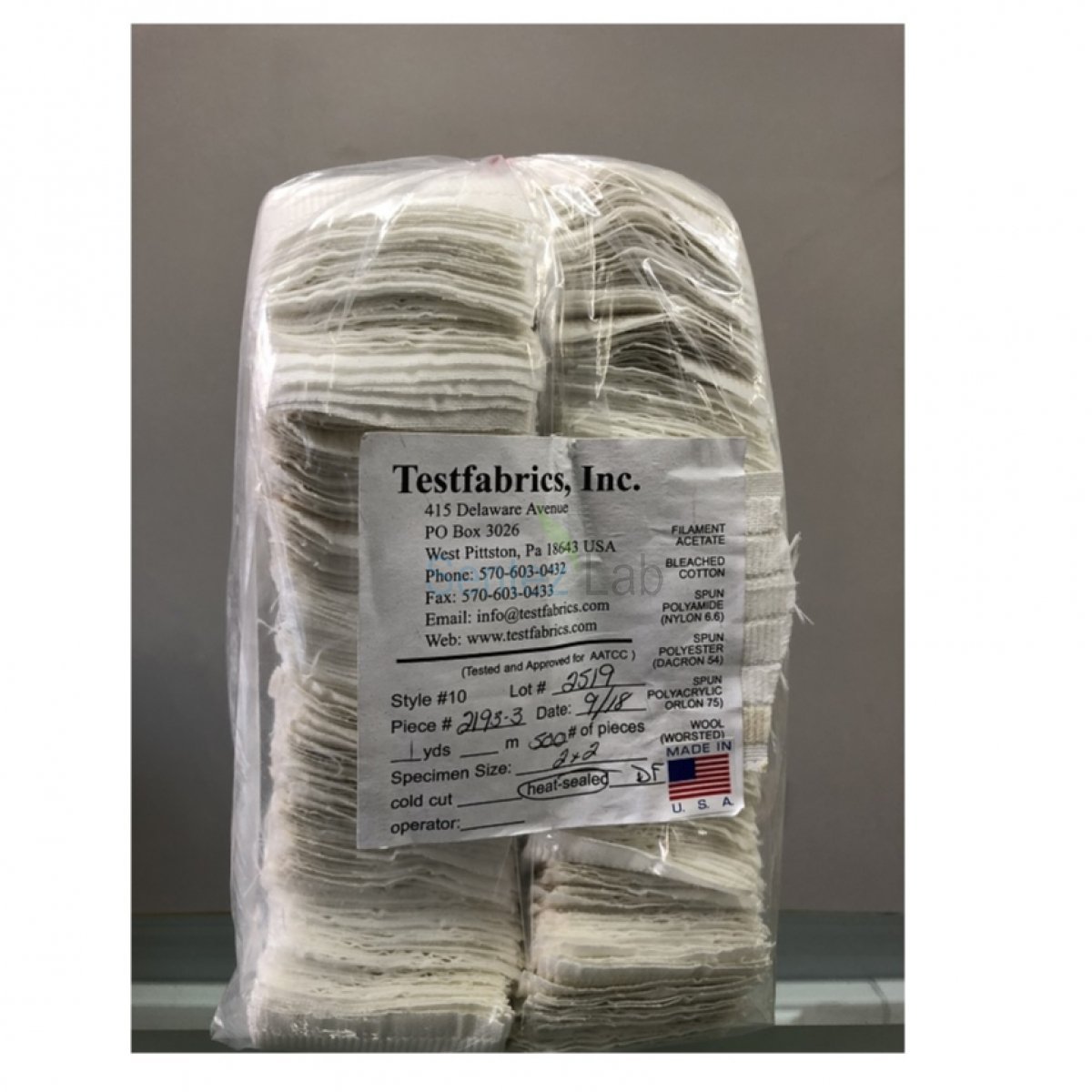 TESTFABRICS Multifiber # 10 5x5 Sıcak Kesim (1 pk:500 ad.)