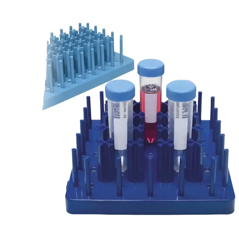 ISOLAB  Tüp Standı - Abs - Kirpi Model - 50 Ml Tüpler İçin - Mavi