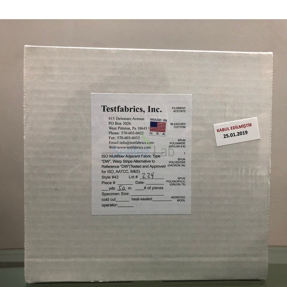 TESTFABRICS Multifiber ''DW'' #42E  - 50 mt'lik rulo