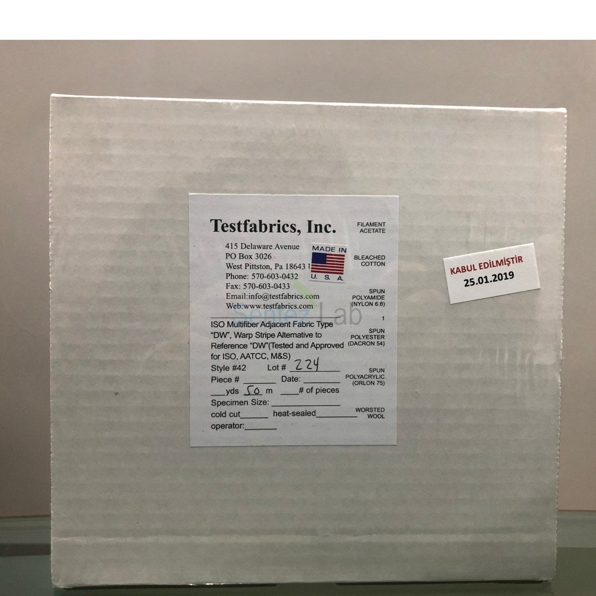 TESTFABRICS Multifiber ''DW'' #42E  - 50 mt'lik rulo