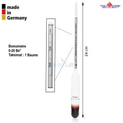Greinorm Bomemetre 0-20 Bé° - Sıvı Yoğunluğu Ölçer