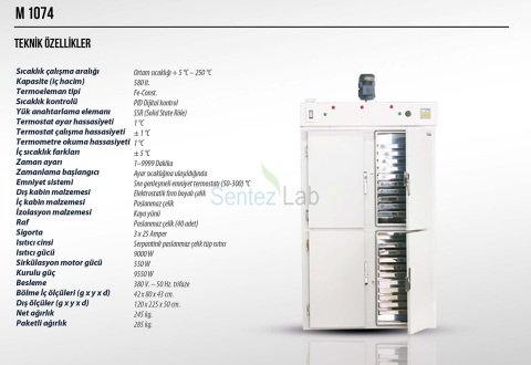 Elektromag M 1074 Endüstriyel Fırın 580 L / 250 °C