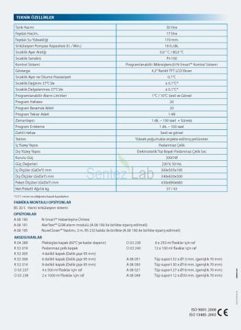 NÜVE BS 30 Soğutmalı Su Banyosu 0 °C... +80 °C / 17 L