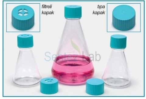İSOLAB 027.17.901 erlen - PETG - 1000 ml - tıpa kapak (6 Adet)