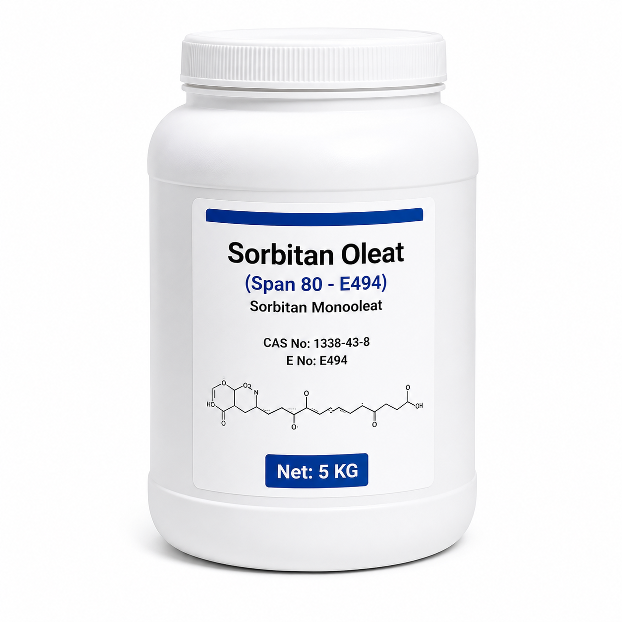 Sorbitan Oleat (Sorbitan Monooleat) Span 80 - E494 - CAS 1338-43-8 5 Kg
