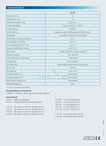NÜVE ST 30 Çalkalamalı Su Banyosu +5... 99,9 °C / 20... 250 rpm / 18 L