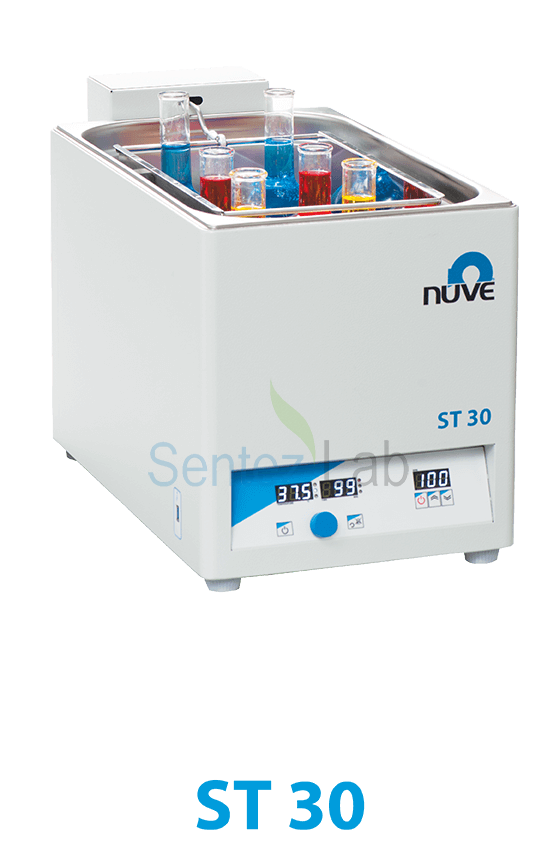 NÜVE ST 30 Çalkalamalı Su Banyosu +5... 99,9 °C / 20... 250 rpm / 18 L