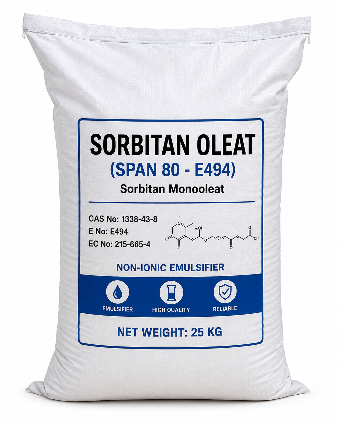 Sorbitan Oleat (Sorbitan Monooleat) Span 80 - E494 - CAS 1338-43-8   25 Kg