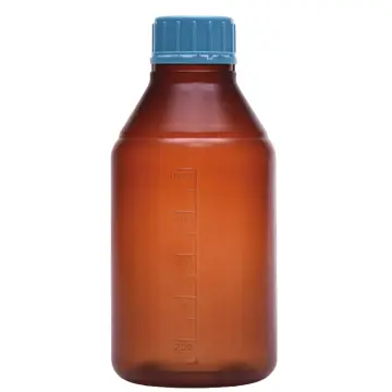 ISOLAB  Şişe - Iso - Vida Kapaklı - Orta Boyun - P.P - Amber - 500Ml - Steril   100 Adet