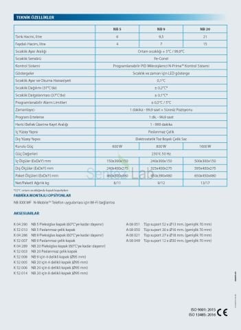 NÜVE NB 9 Su Banyosu 7 L