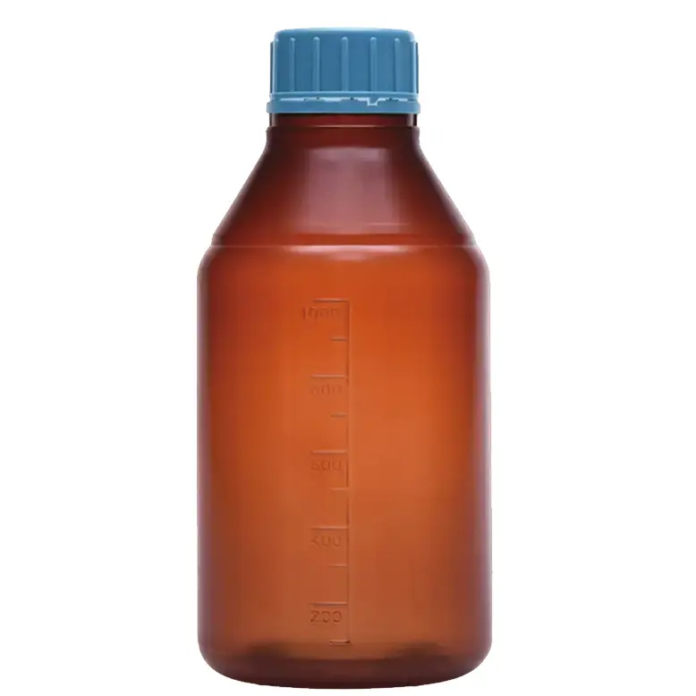 ISOLAB  Şişe - Iso - Vida Kapaklı - Orta Boyun - P.P - Amber - 2000Ml - Steril   50 Adet