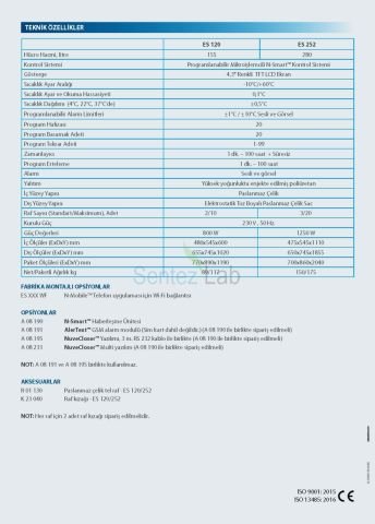 NÜVE ES 252 Soğutmalı İnkübatör -10... 60 °C / 252 L