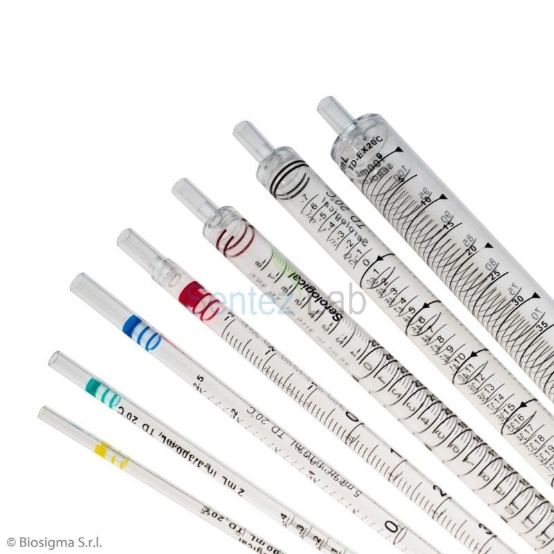 Biosigma Serolojik Pipet Plastik 5 ml steril Dnase Rnase free tek tek poşette (-CL102-) 50 Adet
