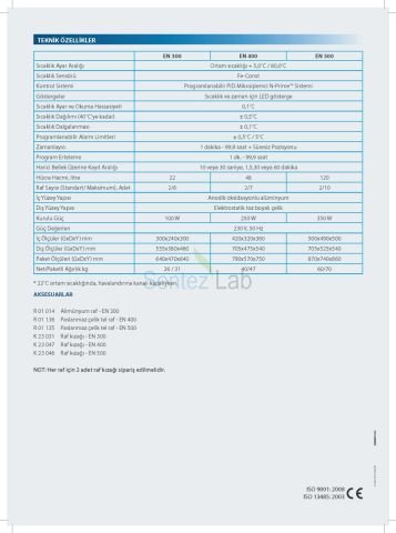 NÜVE EN 500 İnkübatör + 5... 80 °C / 120 L