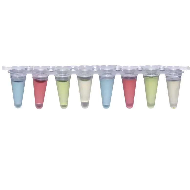 ISOLAB  Qpcr Şeridi - Şeffaf - Demonte Düz Kapaklı - 0,2 Ml