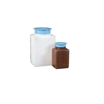 ISOLAB  Şişe - P.E - Amber - Geniş Boyun - Vidalı Kapaklı - 2000 Ml   50 Adet
