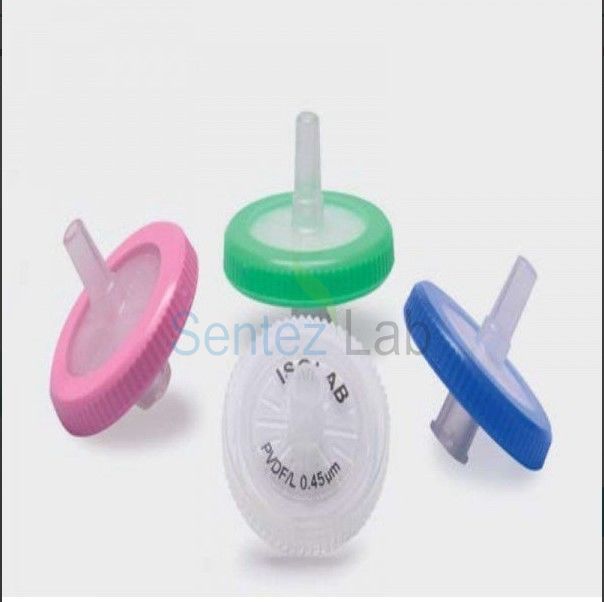 ISOLAB 094.01.001 şırınga filtre - kromotografi için - RC - 45/25 - mavi - 100 Adet
