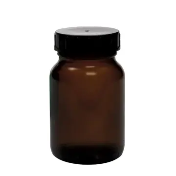 ISOLAB  Şişe - Geniş Boyunlu - Nötr Cam - Amber - 250 Ml - Gl 55