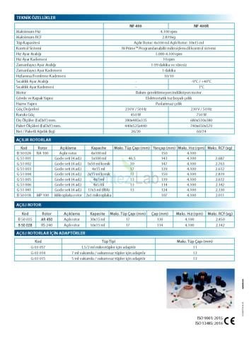 NÜVE NF 400R Masa Üstü Soğutmalı Santrifüj 12 x 15 mL / 4.100 rpm / -9... 40 °C