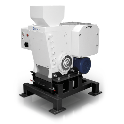 RETSCH BB 500 Çeneli Kırıcı - < 110 mm giriş, %90 < 0,5 mm çıkış