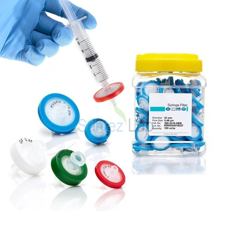 ISOLAB - M&Nagel Şırınga Ucu Filtre Non Steril PTFE-1 (Polytetrafluoroethylene) 0.45 µm / 25 mm / 100 Adet Hidrofobik Membran
