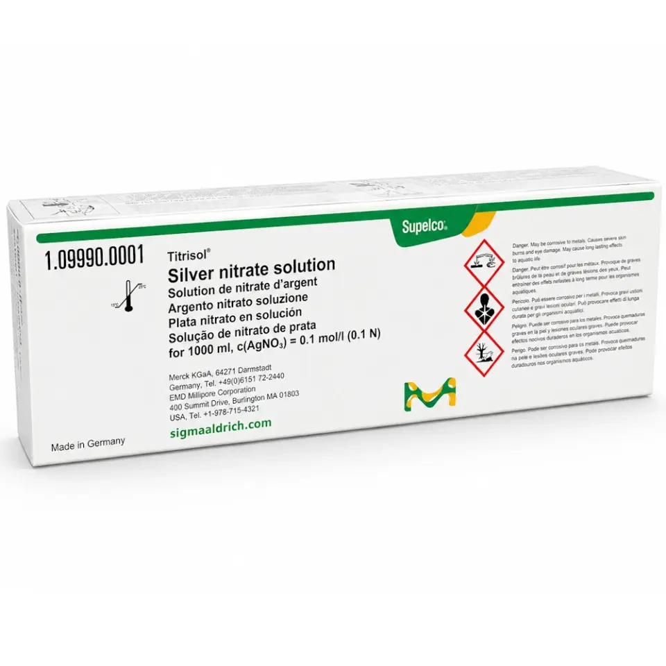 MERCK 109990 Silver nitrate solution for 1000 ml, c(AgNO₃) = 0.1 mol/l (0.1 N) Titrisol
