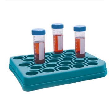 ISOLAB 078.06.015 Tüp Standı 15 mL Mavi | Bas Bırak 25’li Tüp Rafı