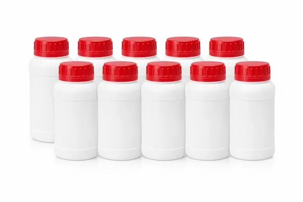 Plastik Yuvarlak Şişe 1000 ml – HDPE Numune Şişesi - 10 Adet