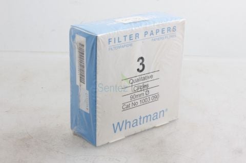 Whatman™ 1003-090 Grade 3 Qualitative Filter Paper, Diameter: 9cm, Pore Size: 6µm (Pack of 100)