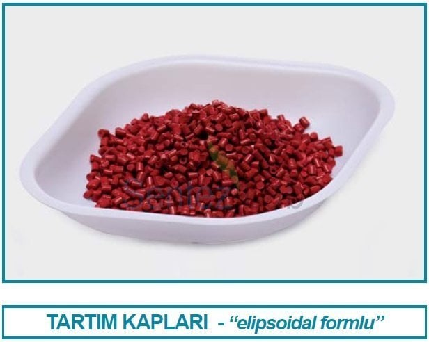 İSOLAB 037.05.030 tartım kabı - P.S - elips form - beyaz - 30 ml (100 adet)