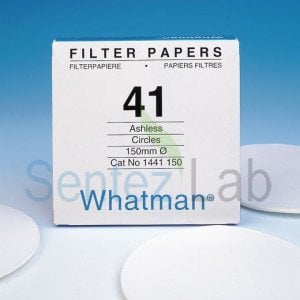 Whatman Filter Paper BLACK Grade 41, 125 mm 100 Adet