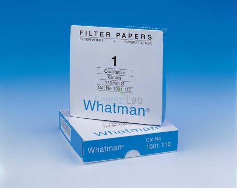 Whatman Grade 1 Kalitatif Filtre Kağıdı – 110 mm Daire (100’lü Paket)