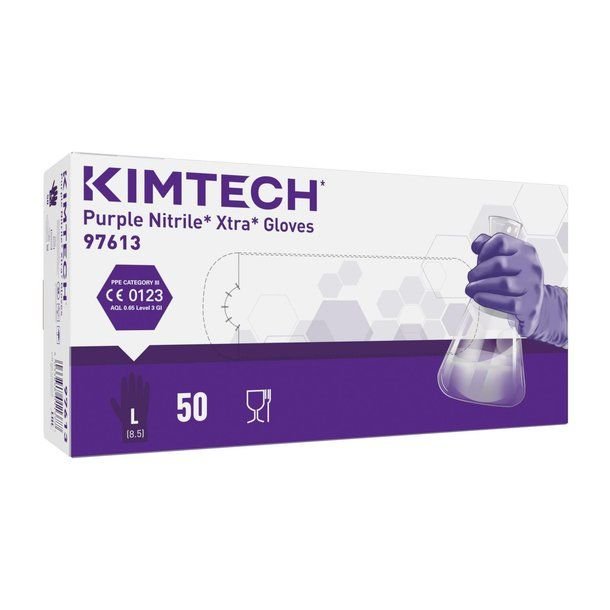 Kimtech™ Mor Nitril™ Xtra™ Kullanıma Uygun Eldivenler 50 ADET/PAKET L