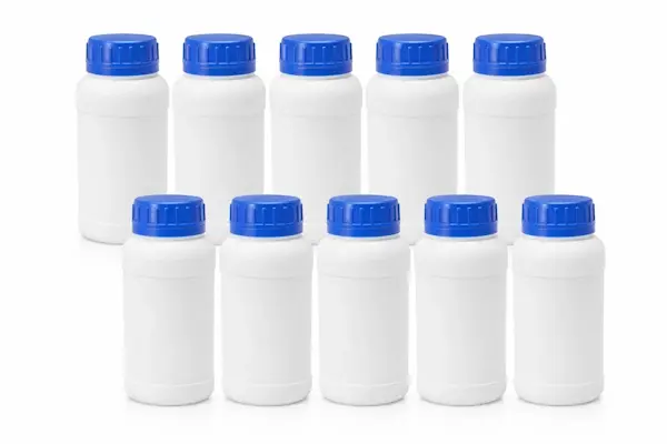 Plastik Yuvarlak Şişe 1000 ml – HDPE Numune Şişesi - 10 Adet