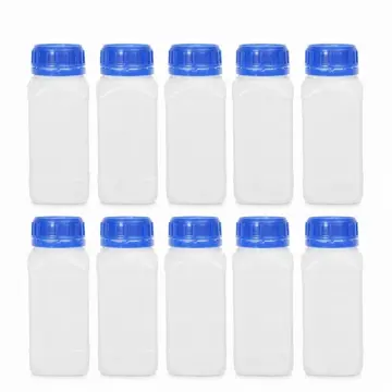 Plastik Kare Şişe 1000 ml – HDPE Numune Şişesi - 10 Adet