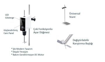 Four E's OHS-20D Dijital Mekanik Karıştırıcı 20 Litre