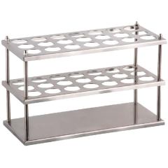 Tüp Standı, (butyrometre) Paslanmaz 3 x 7 - Tube Rack - 21 Tüp Kapasiteli 27mm
