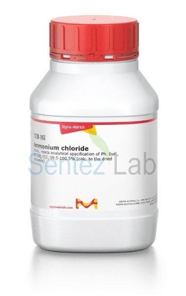 Sigma Aldrich 11209 Ammonium chloride puriss., meets analytical specification of Ph. Eur., BP, USP, FCC, 99.5-100.5% (calc. to the dried substance) Cas 12125-02-9  1 Kg