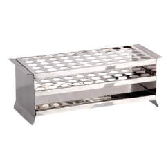 Tüp Standı, Paslanmaz 5 x 10 - Tube Rack - 50 Tüp Kapasiteli 21mm
