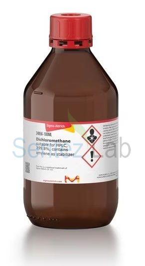 Sigma Aldrich Dichloromethane suitable for HPLC, ≥99.8%, contains amylene as stabilizer Cas 75-09-2  2,5 Litre