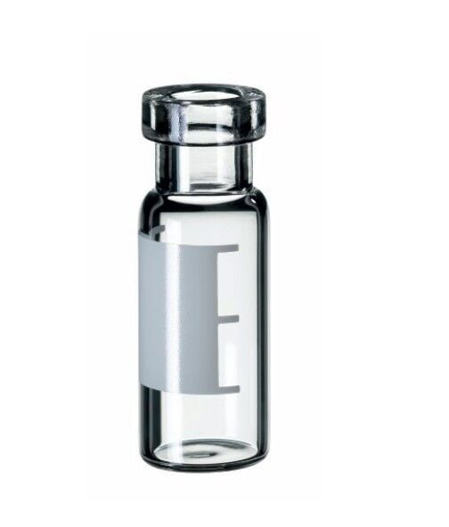 1,5 ml Kıvrım Boyunlu Vial ND-11 şeffaf cam etiketli ve dereceli 100 Adet