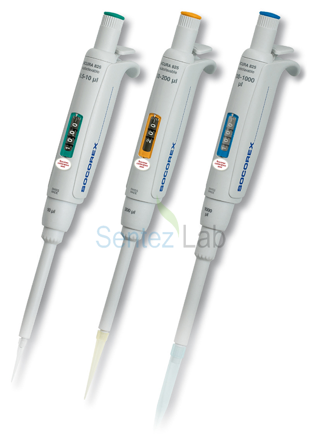 Socorex  Acura® Manual 855 40-350 Ul 8 Kanallı Ayarlanbilir Otomatik Pipet
