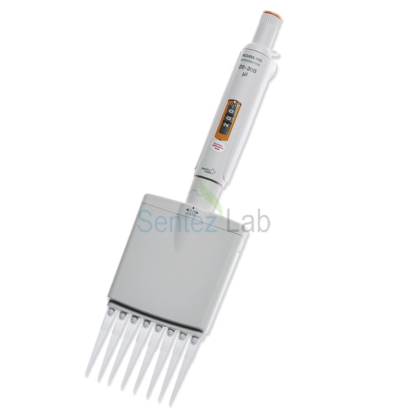 Socorex  Acura® Manual 855 0,5 - 10 Ul 8 Kanallı Ayarlanbilir Otomatik Pipet