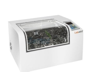 Labrat Masa Üstü Çalkalamalı İnkübatör 70 Litre 20-450 rpm Delikli tabla ile birlikte