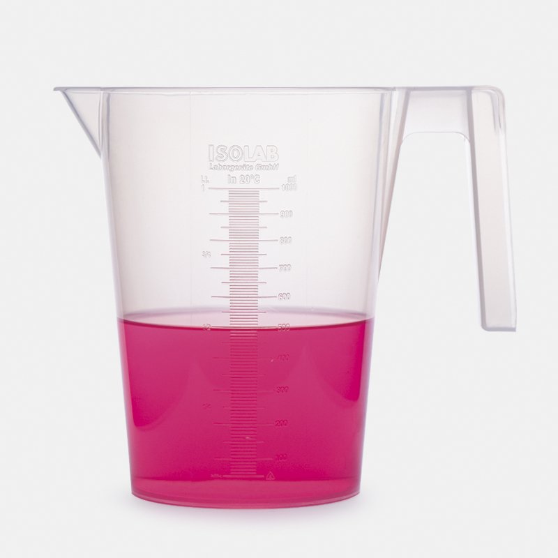 ISOLAB Beher - Kulplu - P.P - Kısa Form - Kabartma Skala - 250 ml / 120 °C Sıcaklık Dayanımı / 1 Adet