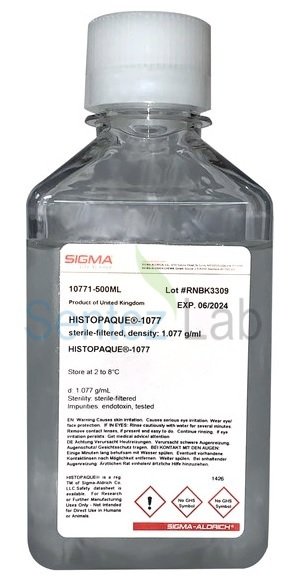 Sigma Aldrich Histopaque® 1077 sterile-filtered, density: 1.077 g/mL  100 ml