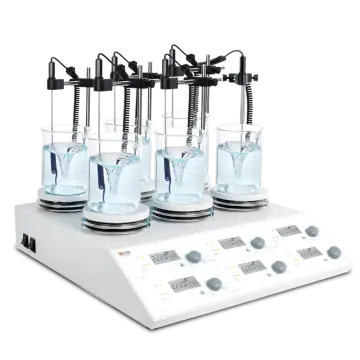 DLAB MS-H280-S4 6 Bölmeli Isıtıcılı Manyetik Karıştırıcı 6×3 L - Sıcaklık Probu ile
