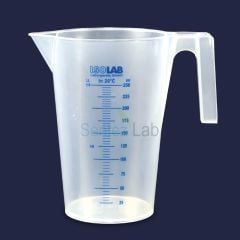 ISOLAB Beher Kulplu P.P Kısa Form Mavi Skala 1000 ml