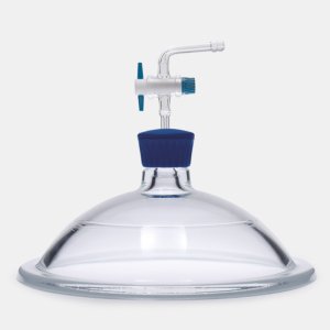 İSOLAB 039.07.250 desikatör kapağı - vakumlu - çap 250 mm